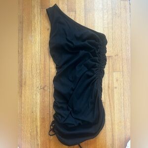 SHEIN XL Ruched string tie dress